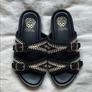 Vince Camuto woven sandals leather sole size 8.5